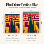Lost But Thriving - Abstract City Maze Energy - Stretched Canvas For Bold Walls, Creative Zones, Chaos-Loving Corners