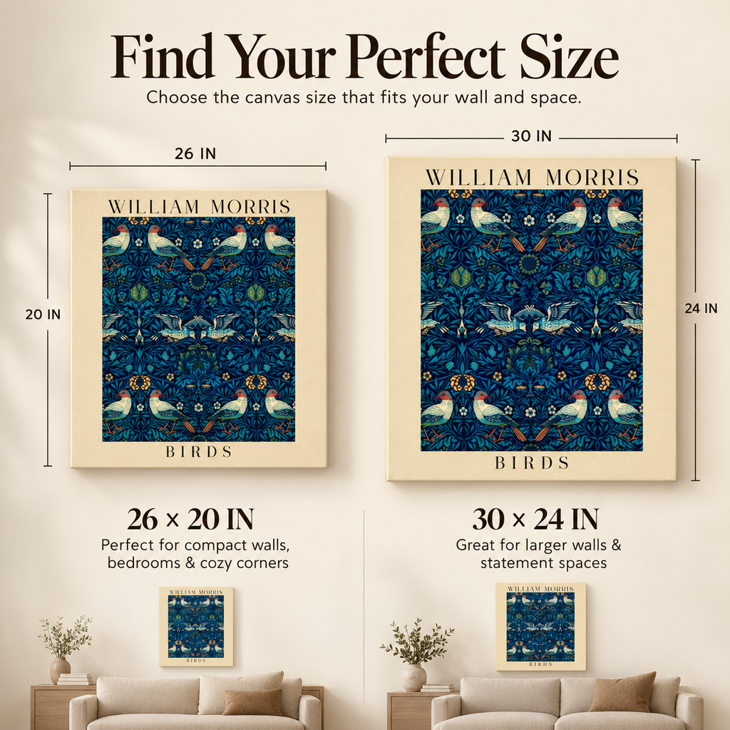 William Morris Bird & Bloom – Stretched Canvas
