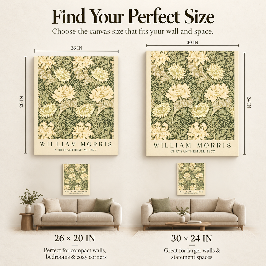 William Morris Chrysanthemum – Stretched Canvas