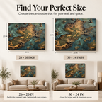 Treasure Quest – Vintage Explorer Map Stretched Canvas