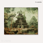 Monk Mode – Verdant Sanctuary on Stretched Canvas