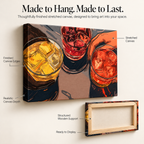Neat & On the Rocks – The Art of the Pour – Stretched Canvas for Bars, Lounges & Conversation Corners