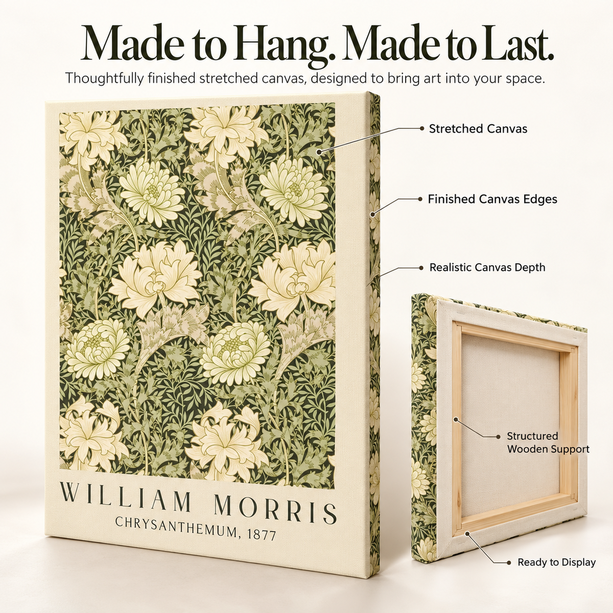 William Morris Chrysanthemum – Stretched Canvas