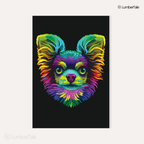 Black Chihuahua Pop Art Spirit Animal Stretched Canvas  Framed Wall Hanging