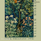 William Morris Cock Pheasant & Foliage (1916) – Stretched Canvas