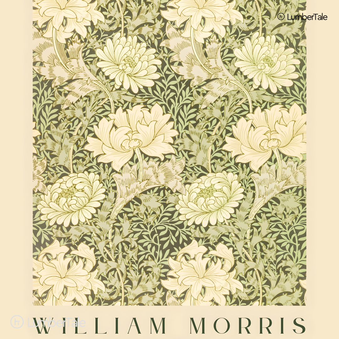 William Morris Chrysanthemum – Stretched Canvas