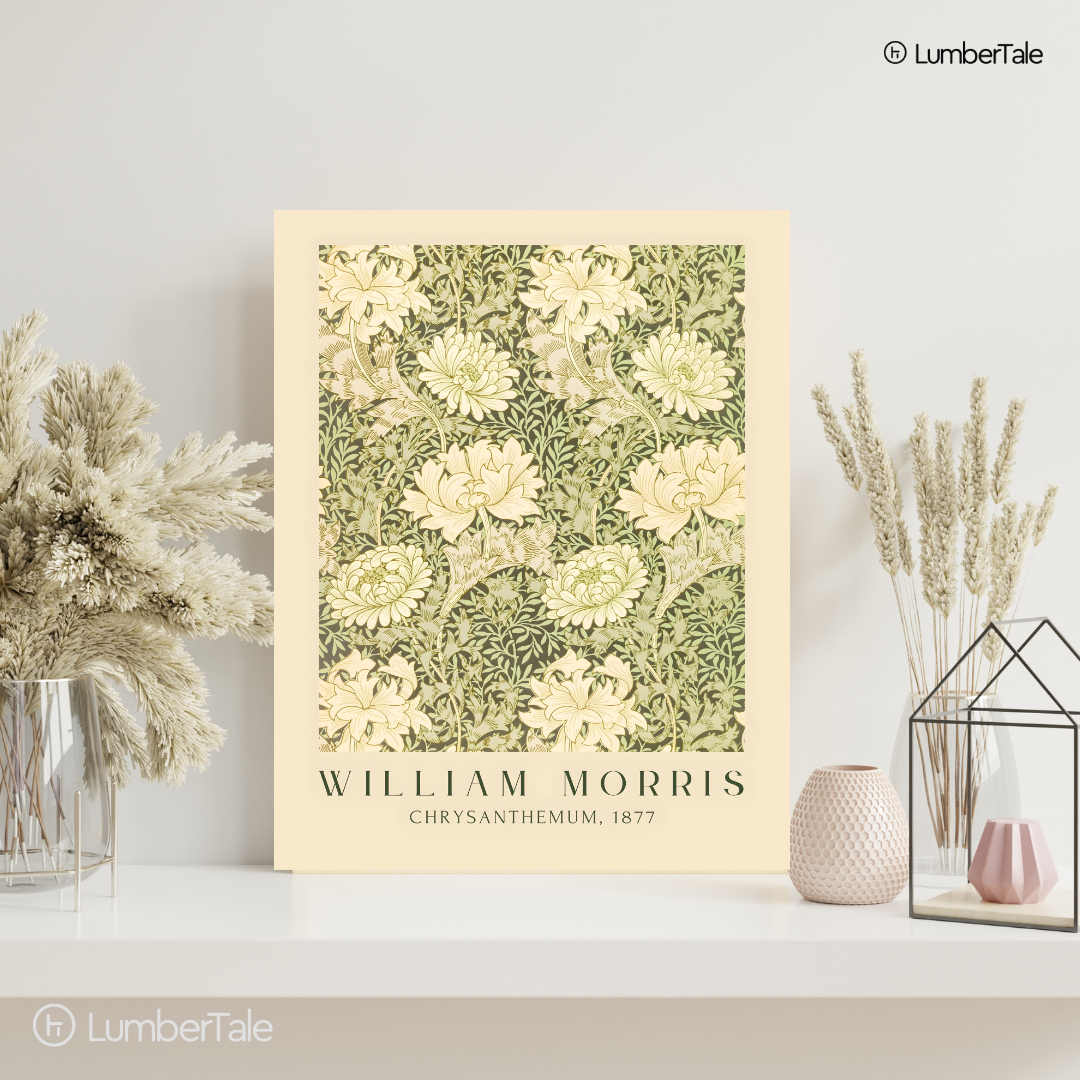 William Morris Chrysanthemum – Stretched Canvas