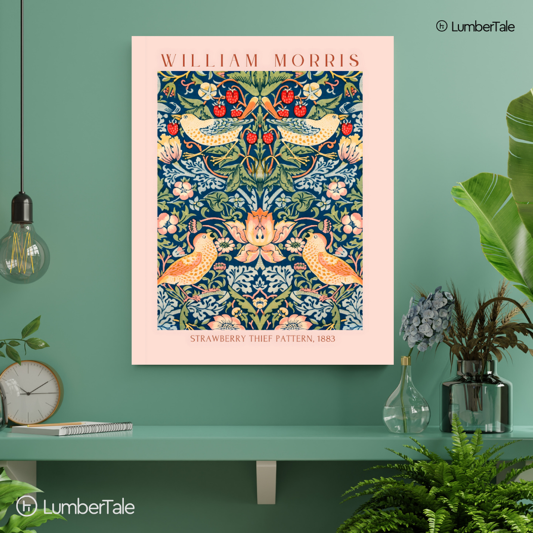 William Morris Strawberry Thief – Stretched Canvas