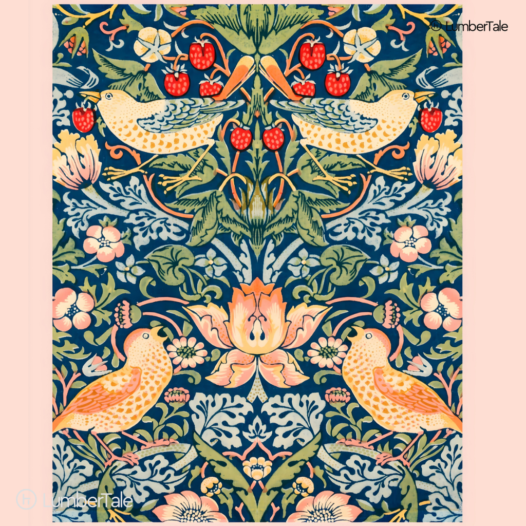 William Morris Strawberry Thief – Stretched Canvas