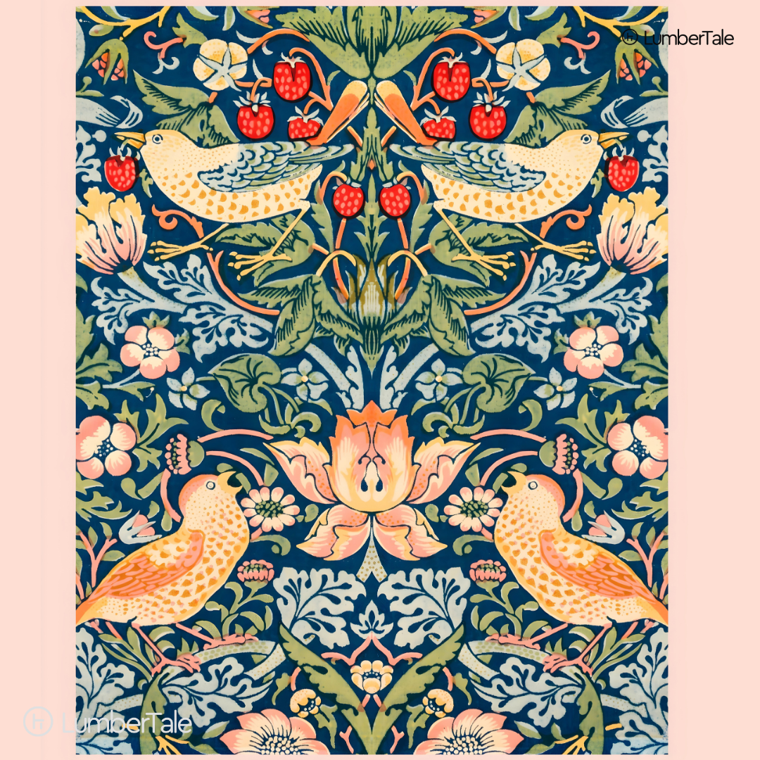 William Morris Strawberry Thief – Stretched Canvas