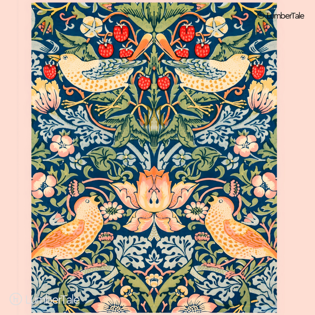 William Morris Strawberry Thief – Stretched Canvas Main Image