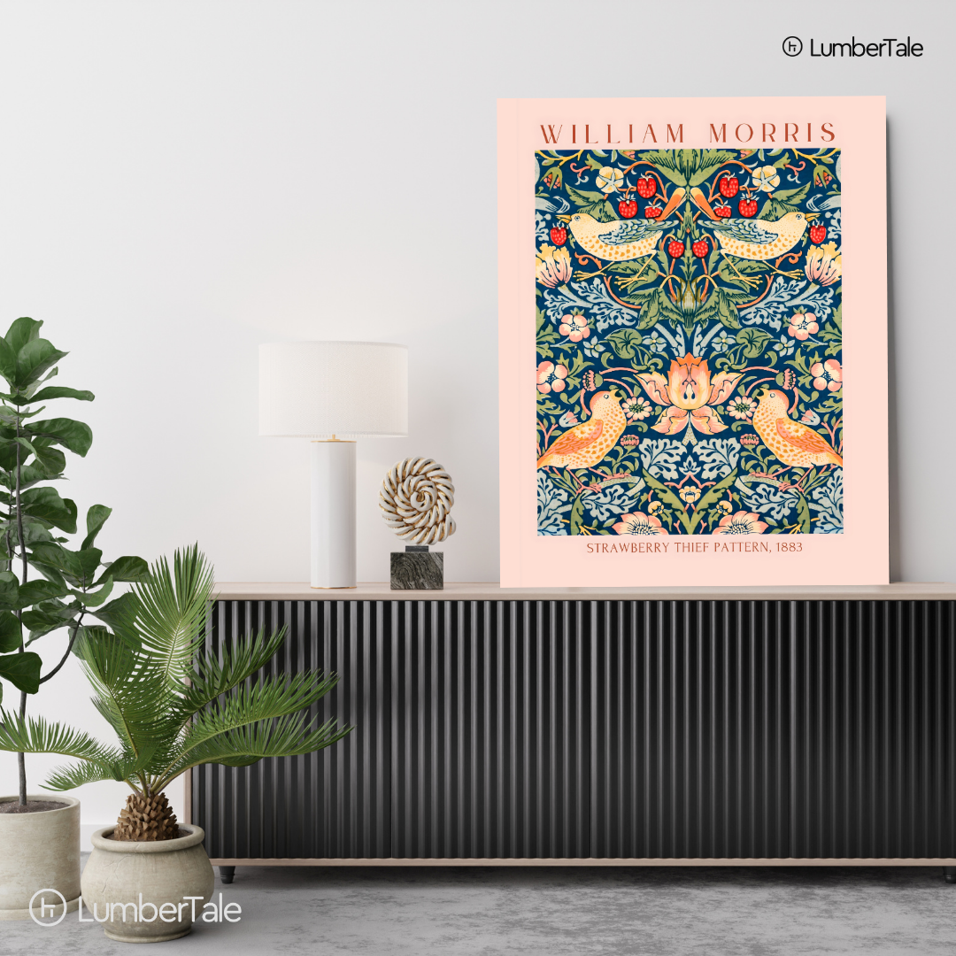 William Morris Strawberry Thief – Stretched Canvas