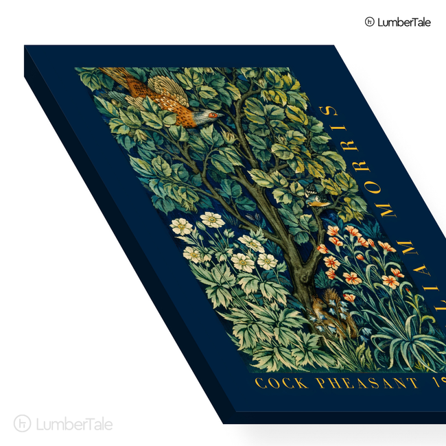 William Morris Cock Pheasant & Foliage – Stretched Canvas Main Image