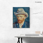 Mad Hatter Mood - Van Gogh Vibes - Stretched Canvas For Artsy Walls Studios Book Corners Conversation Starters