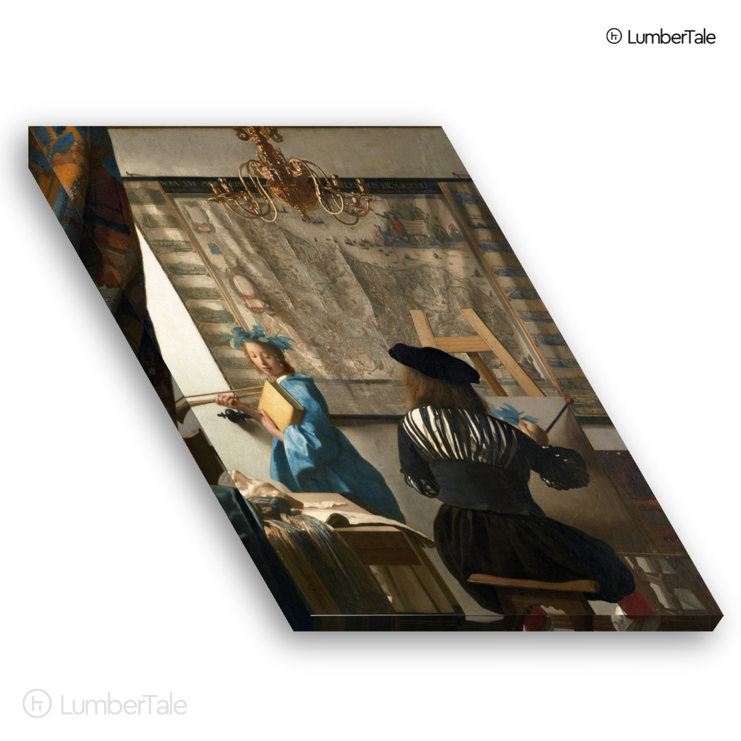 Muse in Blue - Artception Realness - Stretched Canvas For Studios Study Walls Vintage - Loving Souls