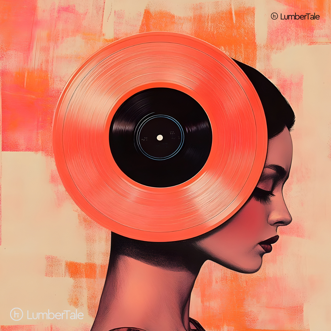 Vinyl State of Mind - Retro Beats x Femme Fierce - Stretched Canvas For Music Corners Studio Walls Statement Spaces