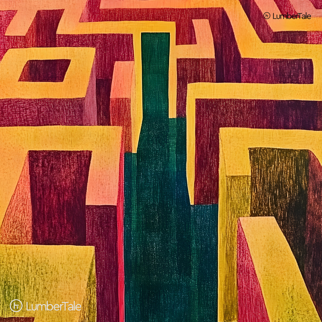 Lost But Thriving - Abstract City Maze Energy - Stretched Canvas For Bold Walls, Creative Zones, Chaos-Loving Corners
