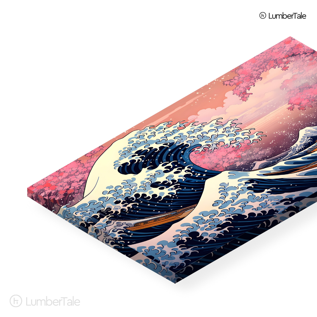 The Great Bloom Wave – Hokusai Meets Hanami – Stretched Canvas for Zen Corners, Statement Walls & Collectors of Cool