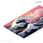 The Great Bloom Wave – Hokusai Meets Hanami – Stretched Canvas for Zen Corners, Statement Walls & Collectors of Cool
