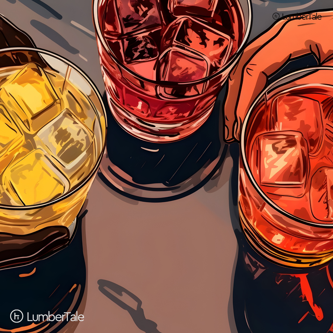 Neat & On the Rocks – The Art of the Pour – Stretched Canvas for Bars, Lounges & Conversation Corners