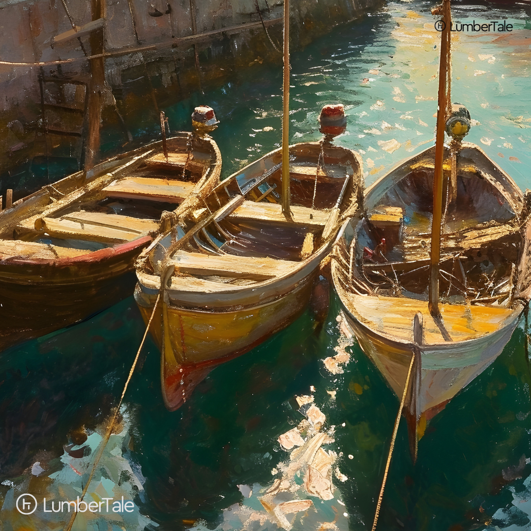 Docked Dreams – Mediterranean Mood Vibes – Stretched Canvas for Wall Wanderers