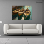 Docked Dreams – Mediterranean Mood Vibes – Stretched Canvas for Wall Wanderers