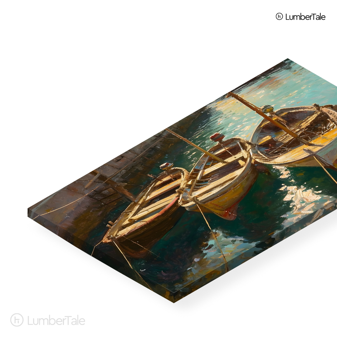 Docked Dreams – Mediterranean Mood Vibes – Stretched Canvas for Wall Wanderers