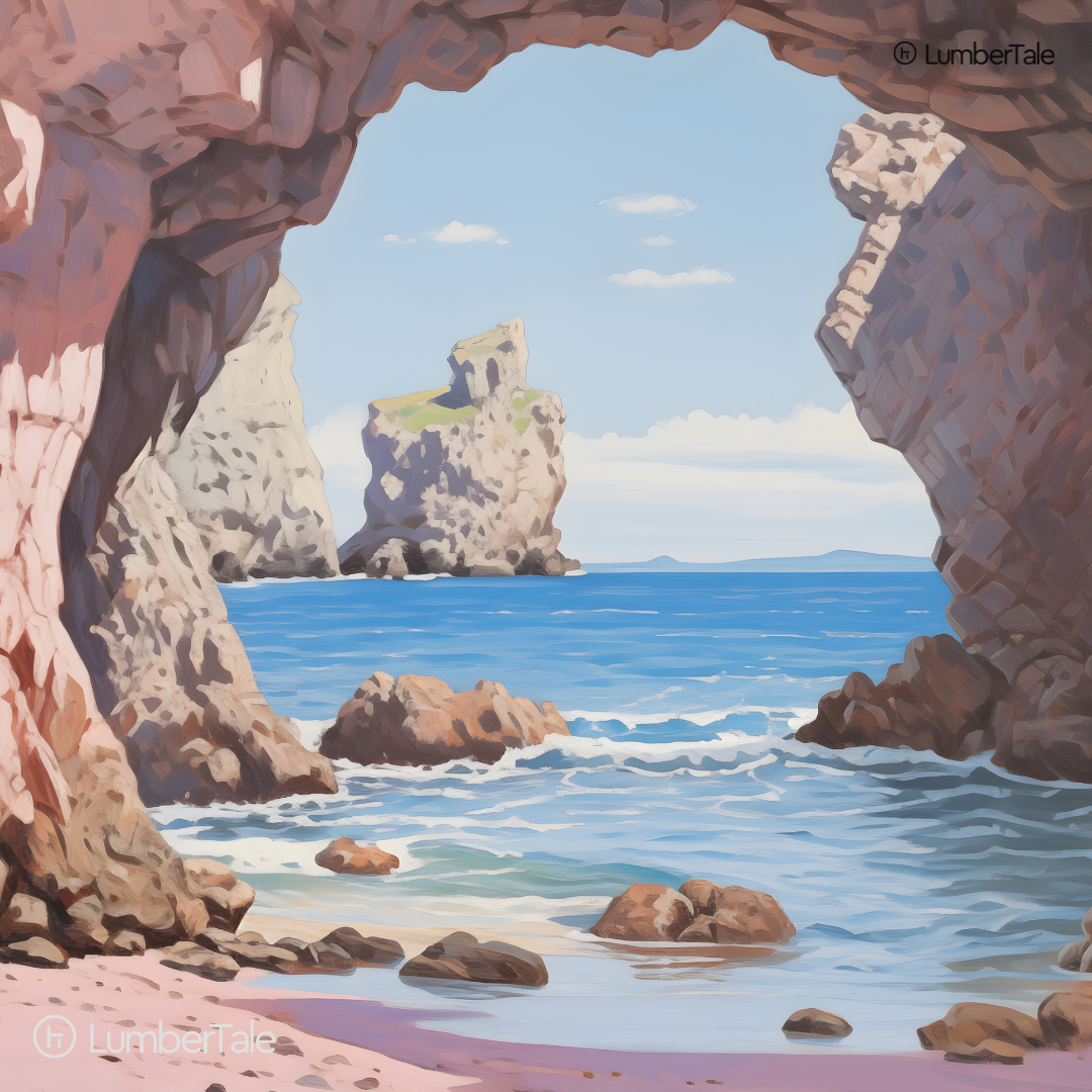 Peek-a-Blue – Secret Cove Chronicles – Ocean Arch Canvas for Calm Corners