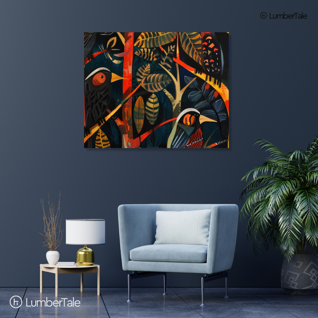 Peep Show in the Canopy – Tropical Secrets on Stretched Canvas