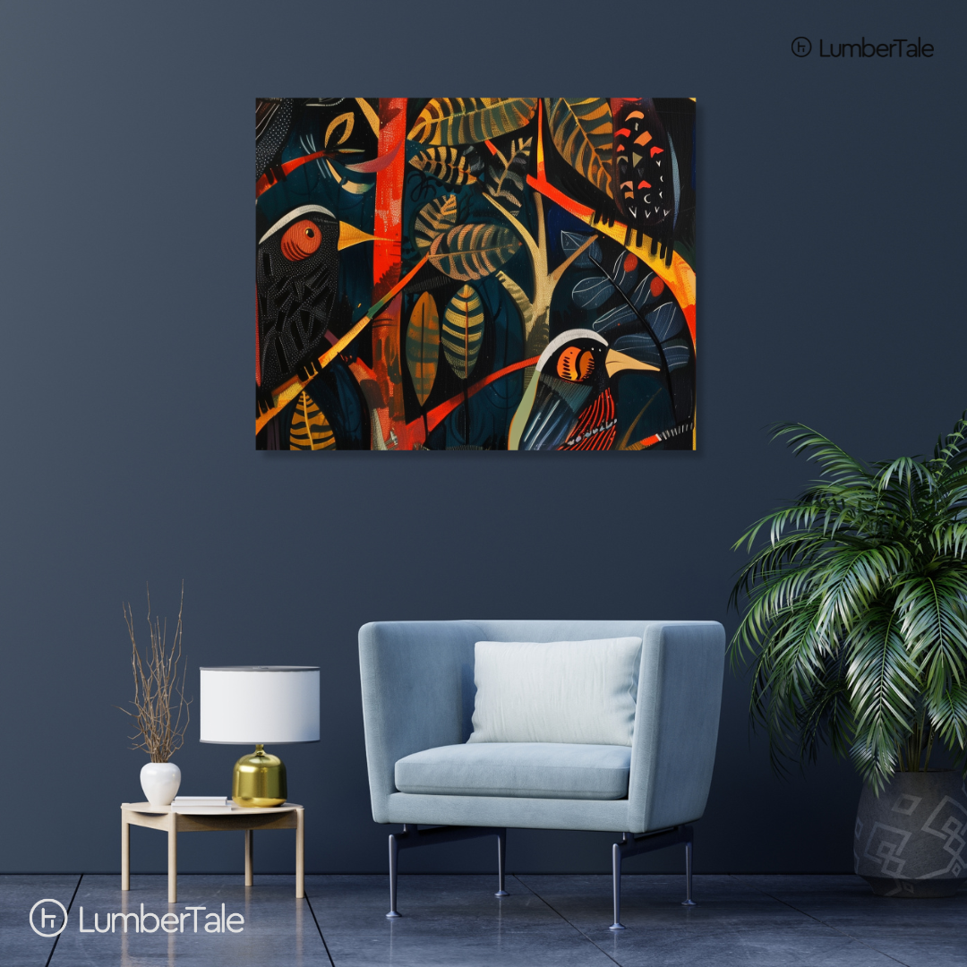 Peep Show in the Canopy – Tropical Secrets on Stretched Canvas