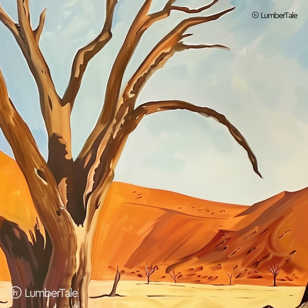 Treesome Behaviour – Golden Whispers on a Stretched Canvas