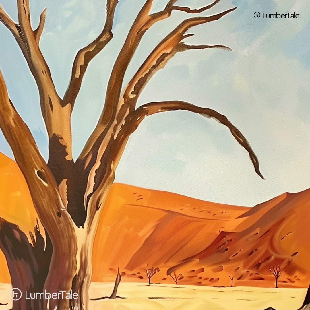 Treesome Behaviour – Golden Whispers on a Stretched Canvas