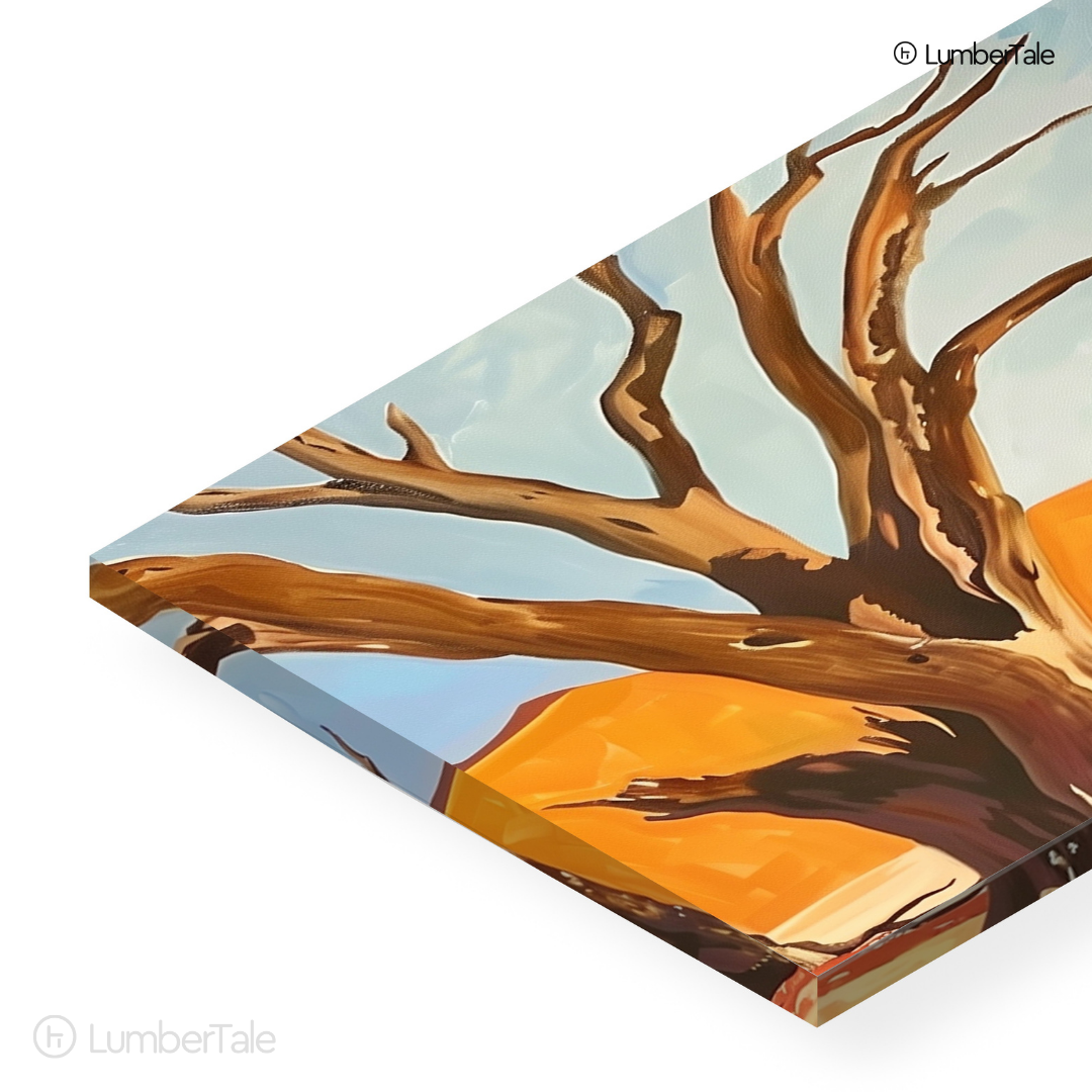 Treesome Behaviour – Golden Whispers on a Stretched Canvas