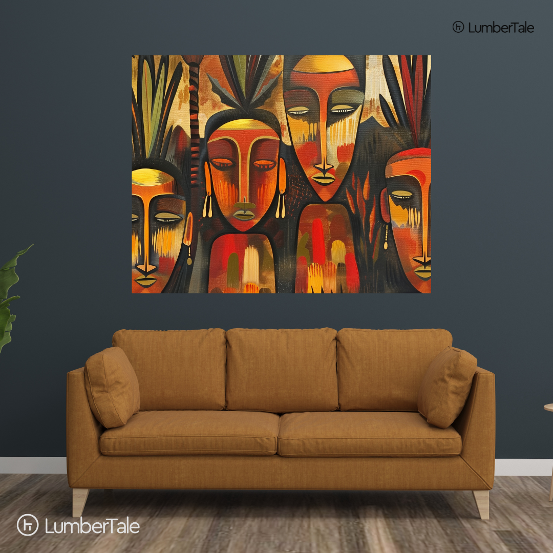 Mood Swings & Melanin – Earthy Elegance on a Stretched Canvas