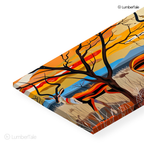 Oh Deer! Stripes & Sunsets – Wild Vibes on Canvas