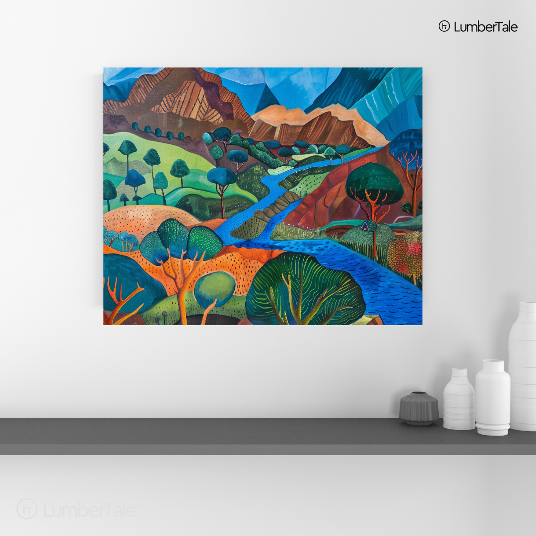 Stream Dreams – Valley Vibes on Stretched Canvas
