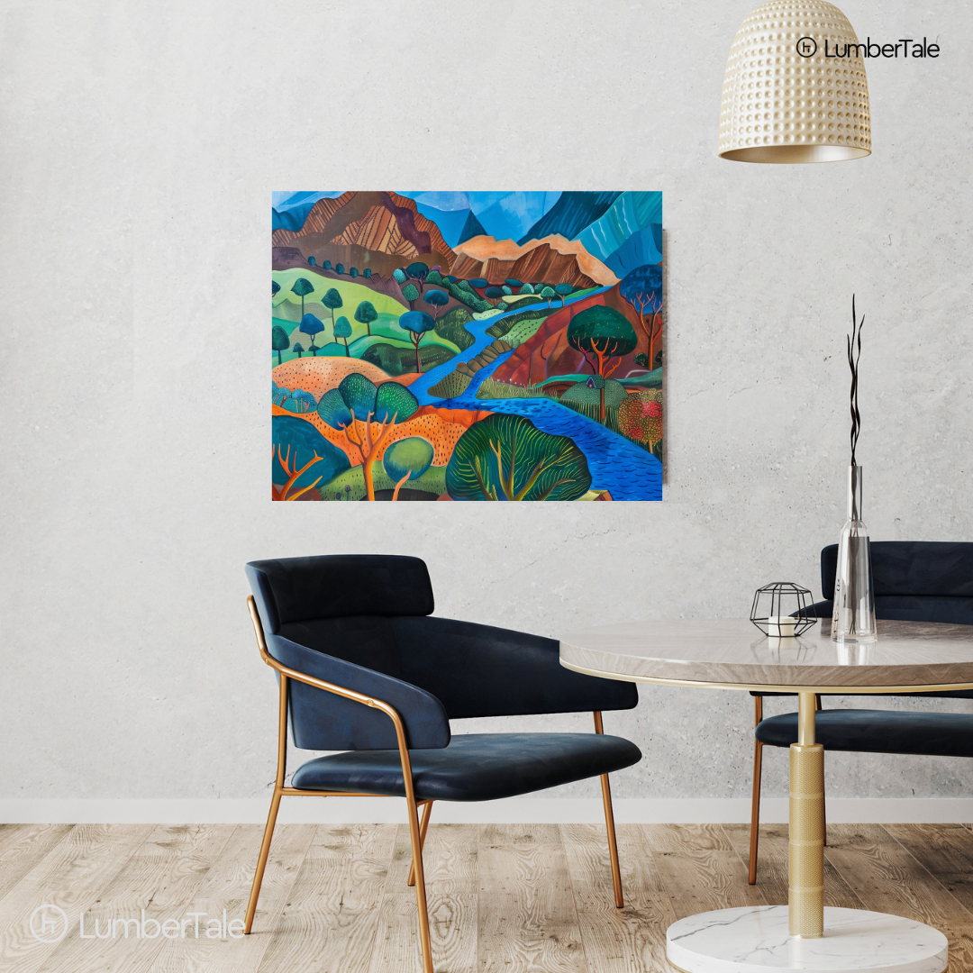 Stream Dreams – Valley Vibes on Stretched Canvas