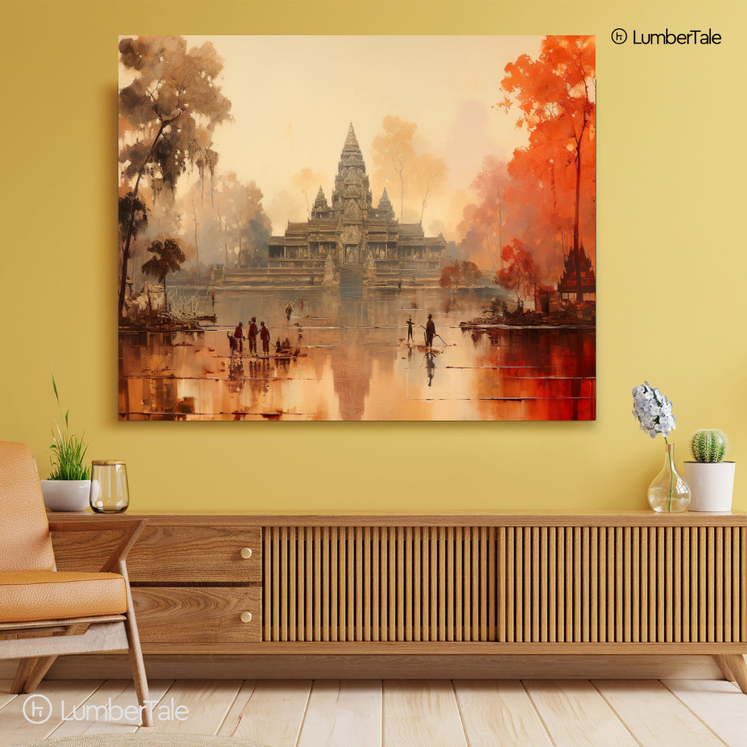 Temple Tantrums – Tranquil Tales on Stretched Canvas