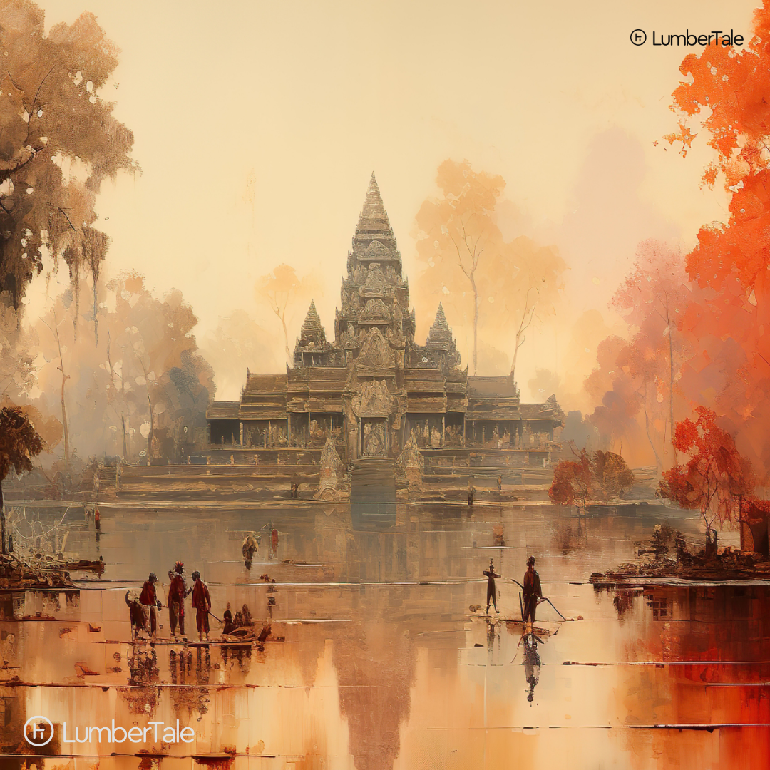 Temple Tantrums – Tranquil Tales on Stretched Canvas