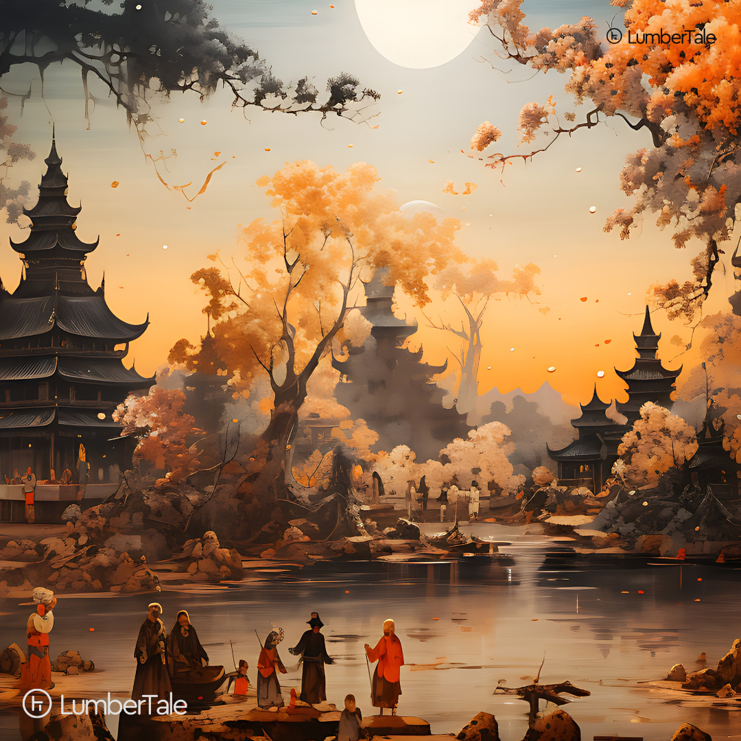 Midnight Monastery – Moonlit Tranquility on Stretched Canvas