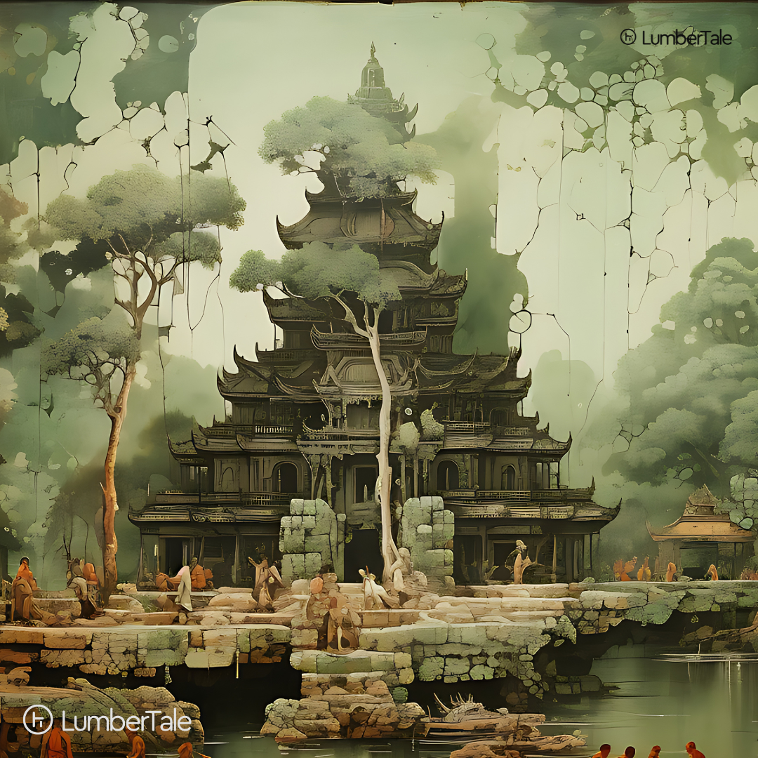 Monk Mode – Verdant Sanctuary on Stretched Canvas