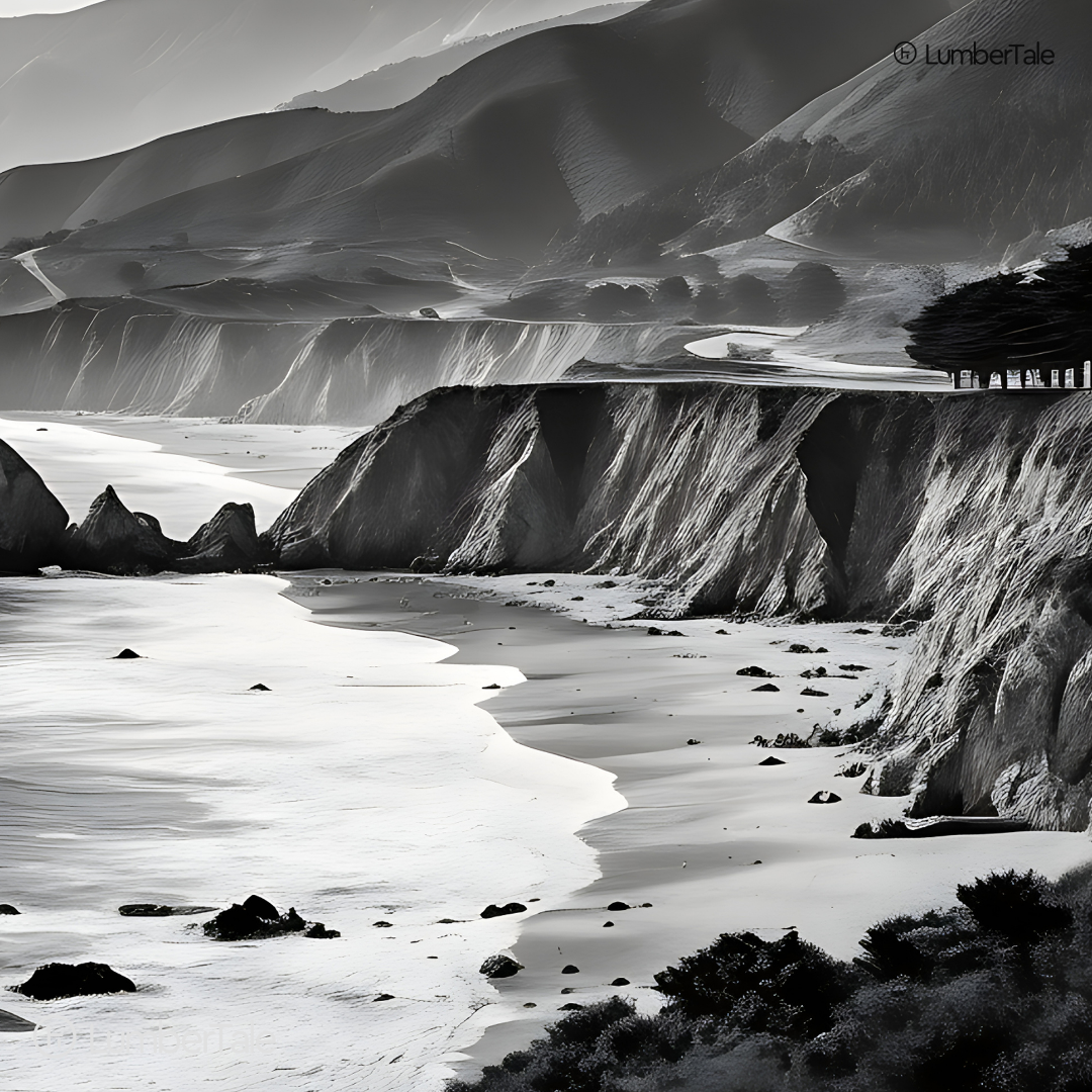 Cliff Hanger – Moody Coastal Portrait on Stretched Canvas