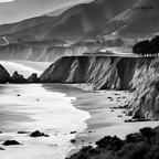 Cliff Hanger – Moody Coastal Portrait on Stretched Canvas