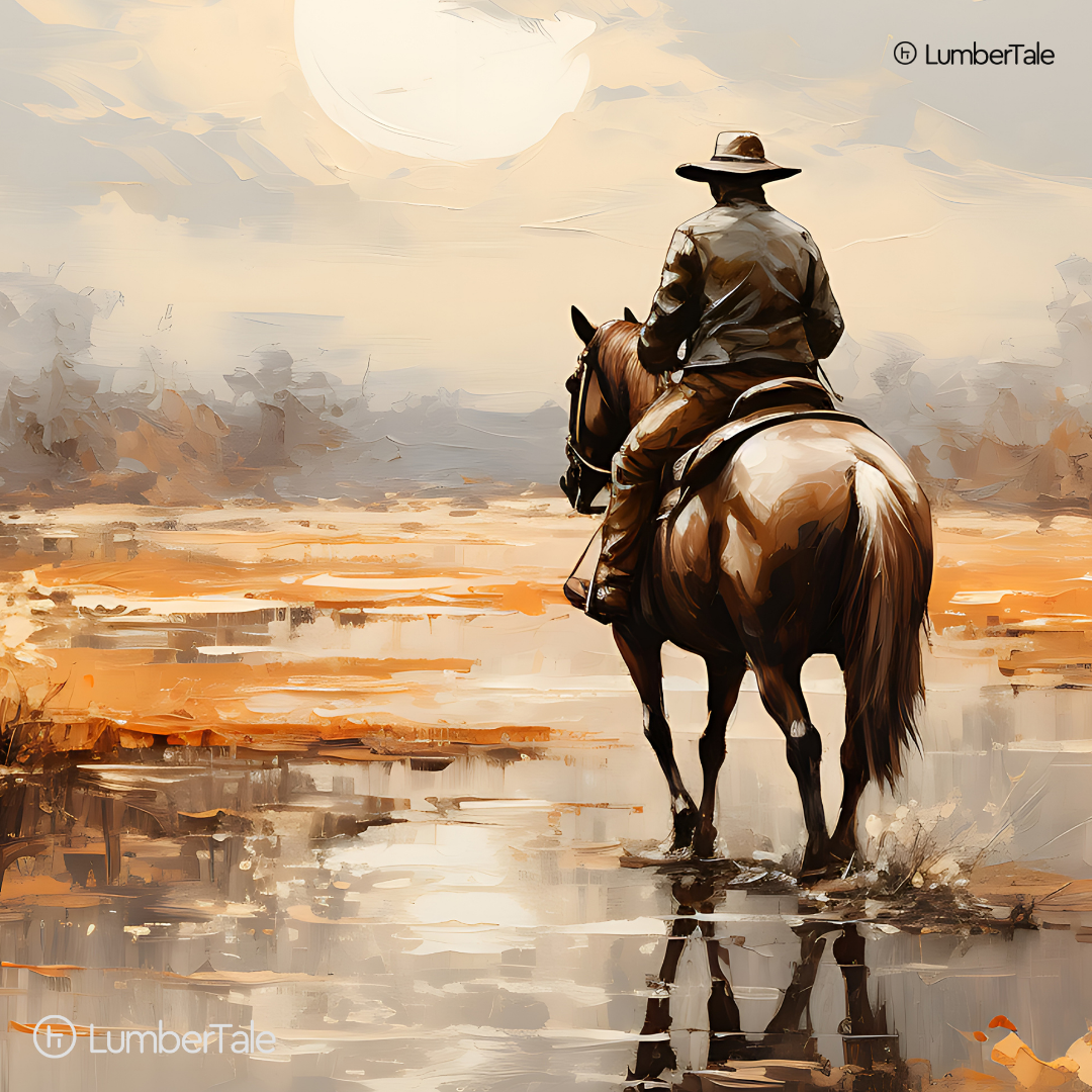 Saddle Up – Sunset Gallop on Stretched Canvas