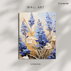 Petal to the Metal – Blue Blooms on Stretched Canvas