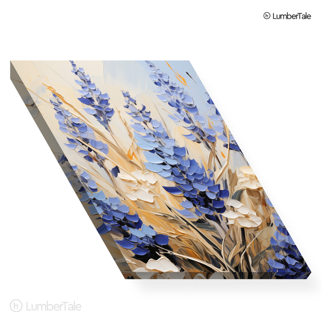 Petal to the Metal – Blue Blooms on Stretched Canvas Main Image