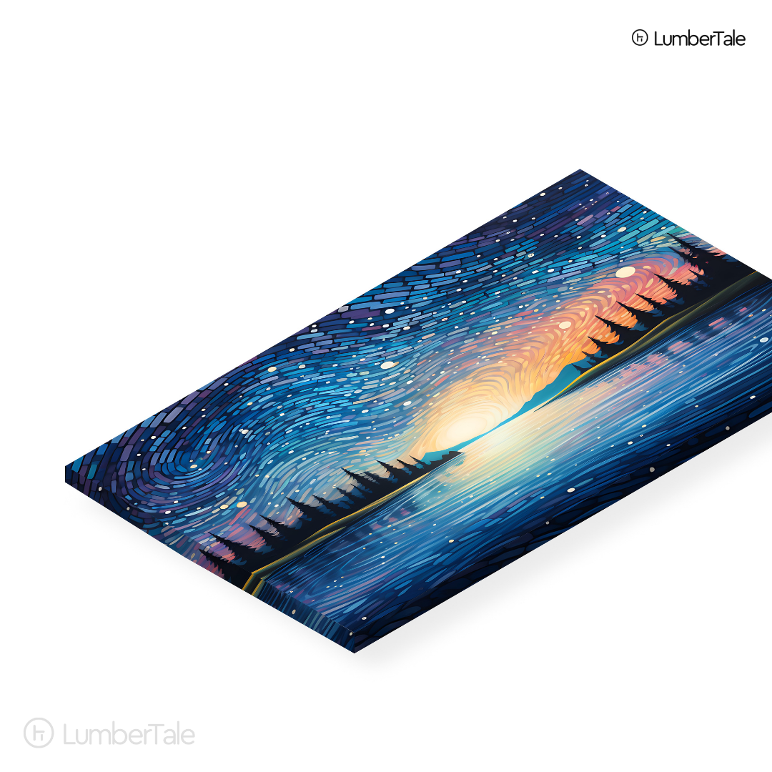 Starry Sway – Celestial Mosaic on Stretched Canvas