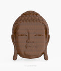 Brown Gautam Buddha Spiritual 3D Wooden Art Crafted Wall Hanging Sculpture For Home Decor