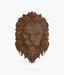 Brown Shera Lion Animal 3D Wooden Art Crafted Wall Hanging Sculpture For Home Decor