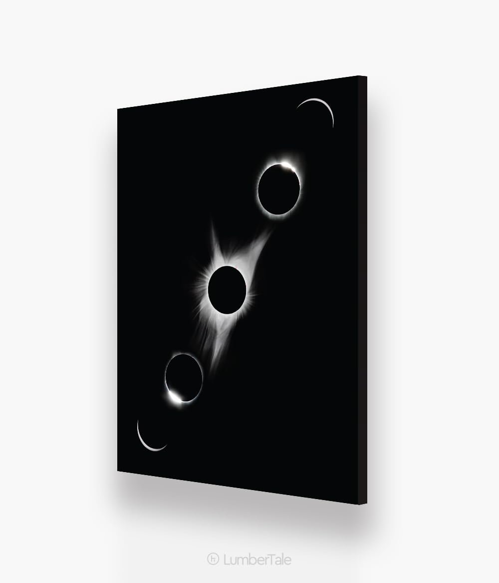 Black Solar Eclipse Classic Stretched Frame Wall Hanging For Home Decor
